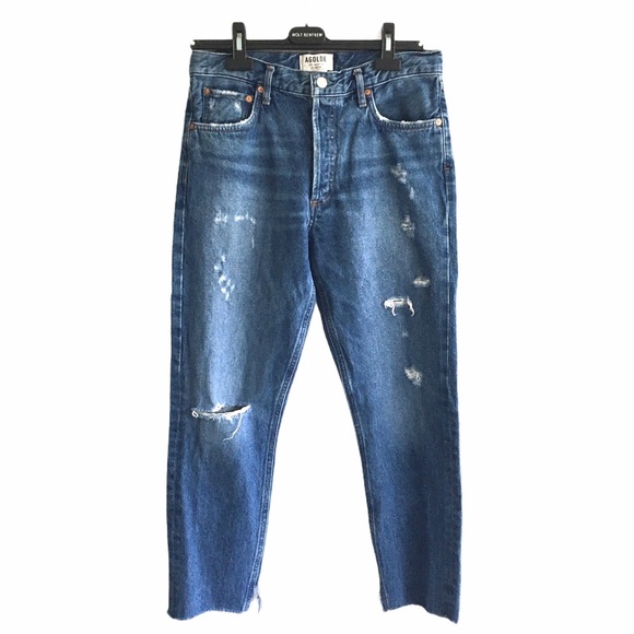 AGOLDE High Waisted Jamie Straight Lowdown Blue 28 - Picture 10 of 13